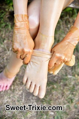 Clear toe socks