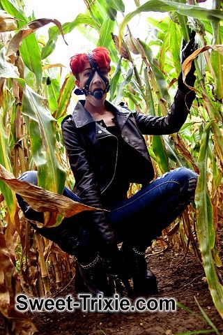 Gagged in the cornfield