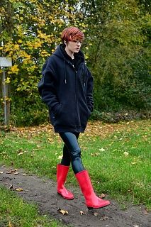 Last year`s rubber boots
