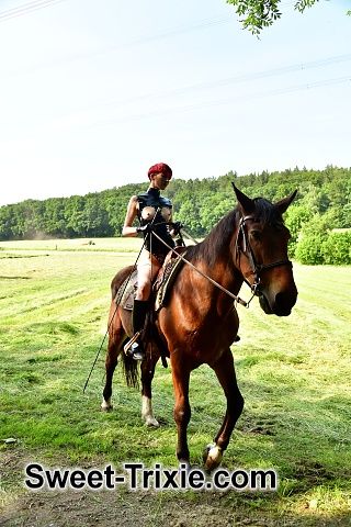 Riding in latex